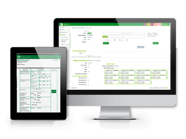 pantallas de la aplicación para redalsa